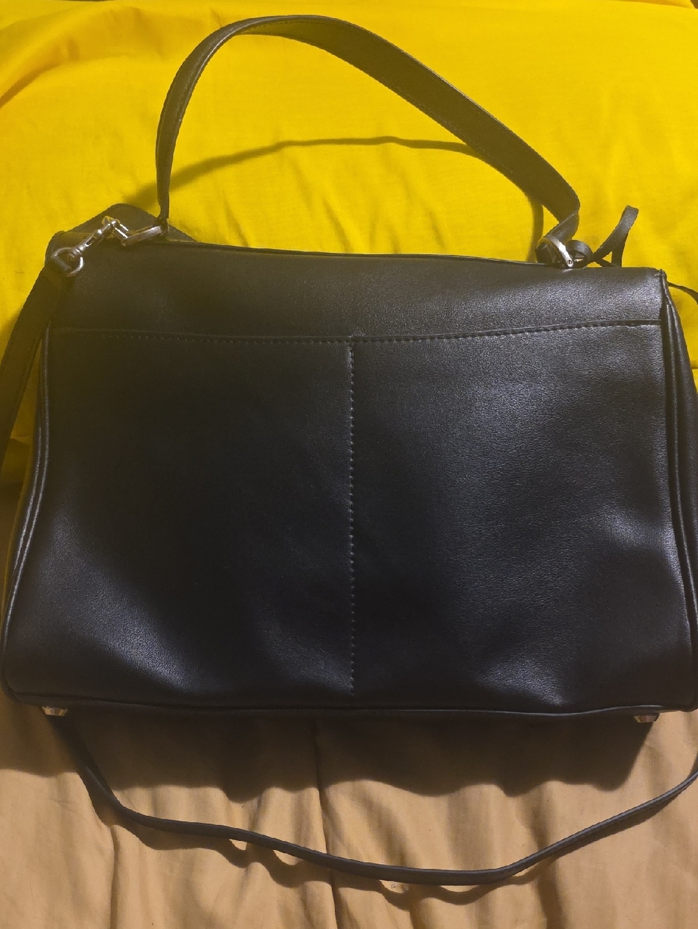Balenciaga Black Leather Top-Handle Shoulder Bag with Silver Hardware - Picture 4 of 16